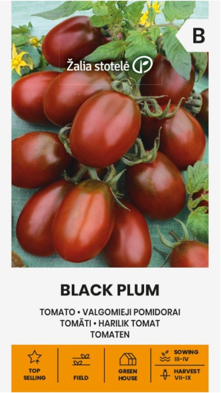 Pomidor Black Plum o smacznych owocach nasiona Žalia stotelė sklep rajogrodnika
